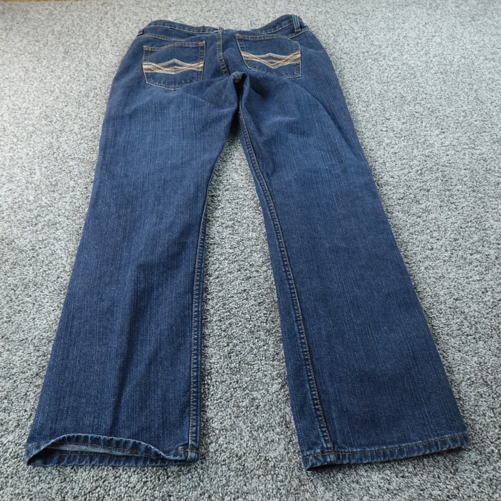 Wrangler Jeans Womens 11 Dark Blue Denim Pants Boot Cut Flame Resistant Western - Picture 9 of 12